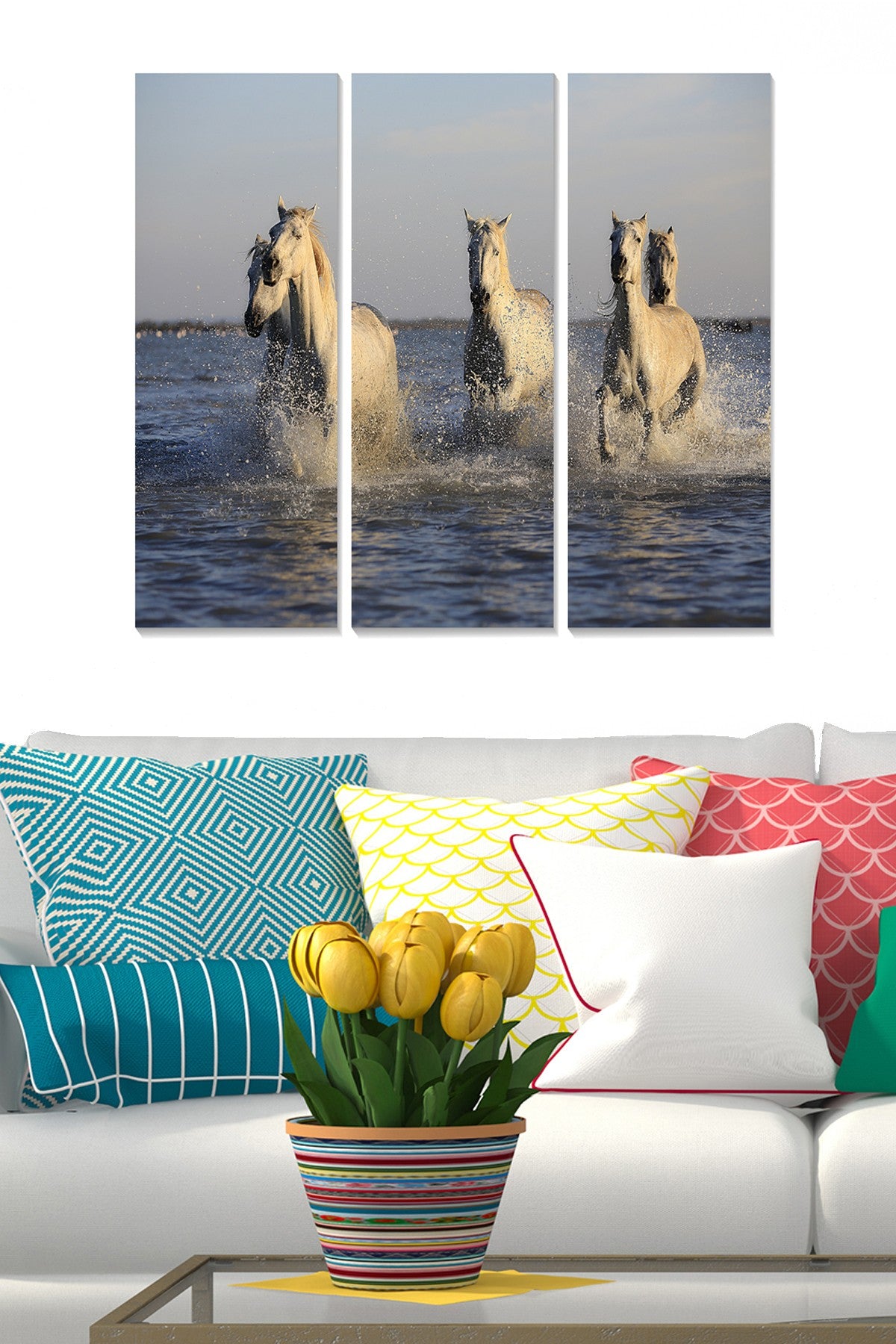 Tríptico Decorativo em MDF (3 Peças) Multicolor — 20x50 cm cada, Total 70x50 cm, Espessura 3 mm | MDF1401707