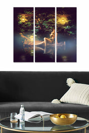 Quadro Decorativo em MDF Multicolor (3 Peças) – 20x50 cm cada, total 70x50 cm, MDF 3 mm