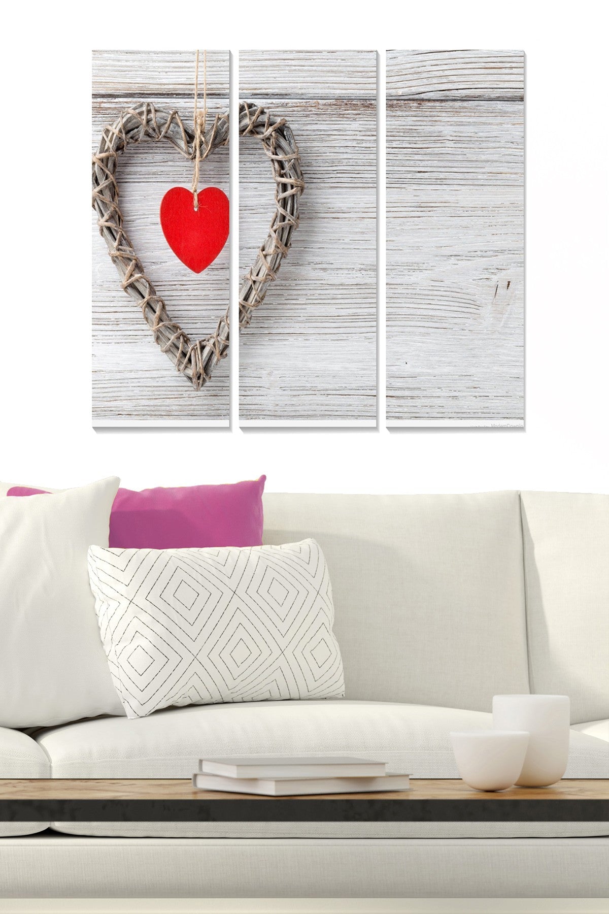 Conjunto de Quadros Decorativos em MDF Multicolor (3 Peças) – 20x50 cm cada, total 70x50 cm, MDF 3 mm, 1 kg