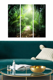 Conjunto de Quadros Decorativos em MDF Multicolor (3 Peças) – 20x50 cm cada, Total 70x50 cm, Espessura 3 mm