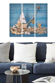 Conjunto de Quadros Decorativos em MDF Multicolor (3 Peças) — 20x50 cm cada, Total 70x50 cm, Espessura 3 mm