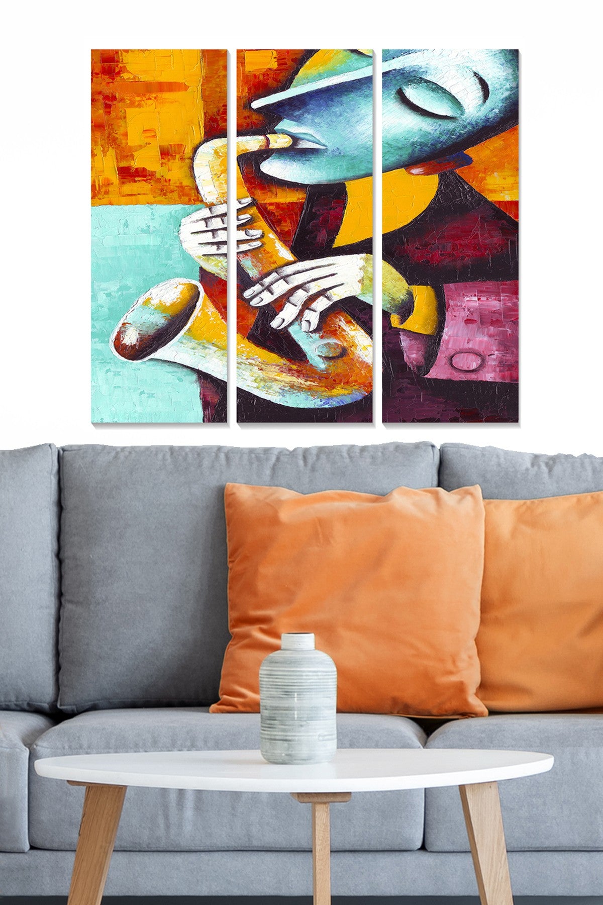 Quadro Decorativo em MDF (3 Peças) 70x50 cm – Multicolor | Espessura 3 mm