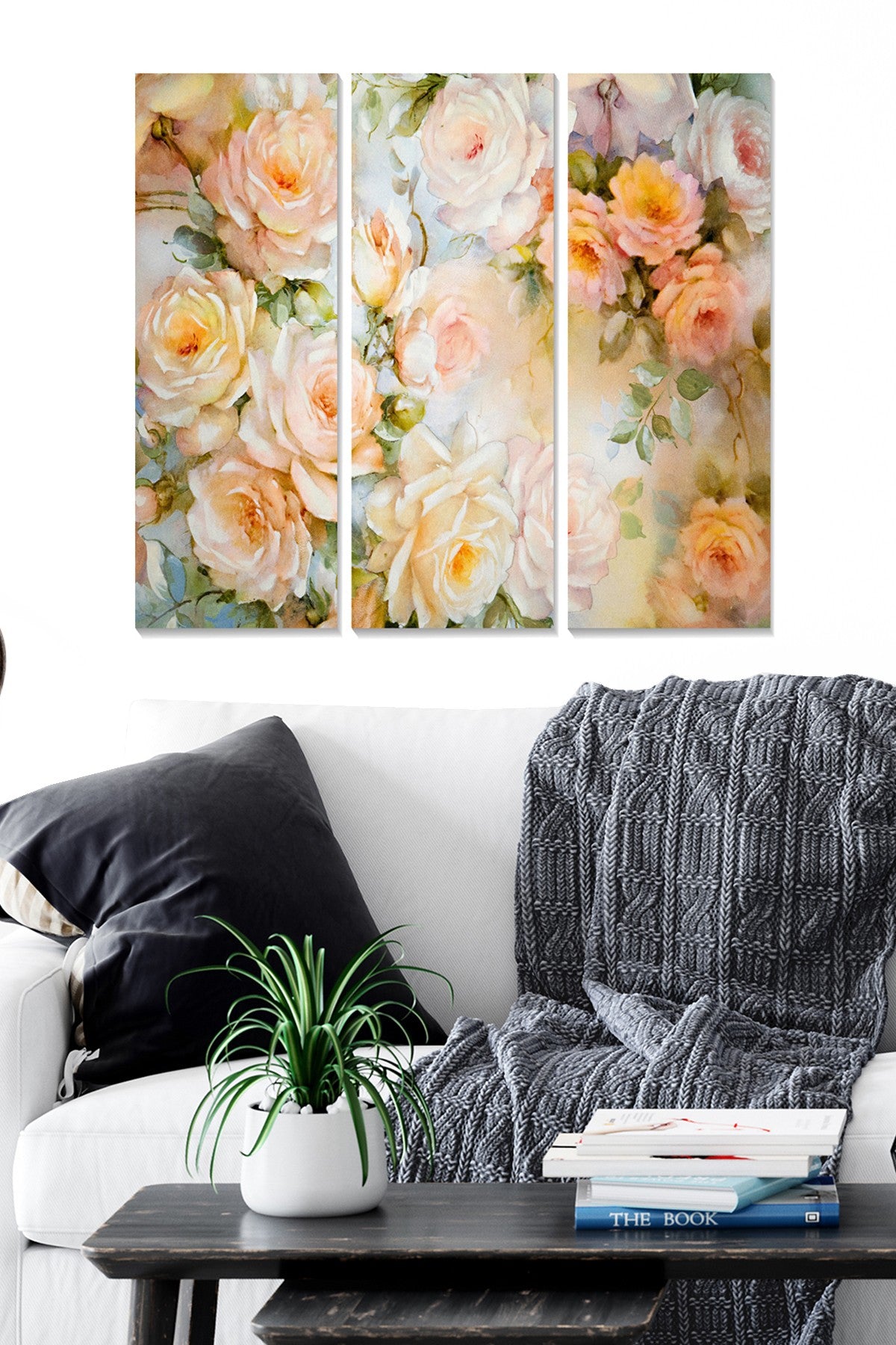 Quadro Decorativo em MDF Multicolor – Conjunto de 3 Peças, 70x50 cm (3 mm) | MDF14194