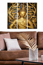 Quadro Decorativo em MDF Multicolor – Conjunto de 3 Peças (20x50 cm cada) – Tamanho Total 70x50 cm