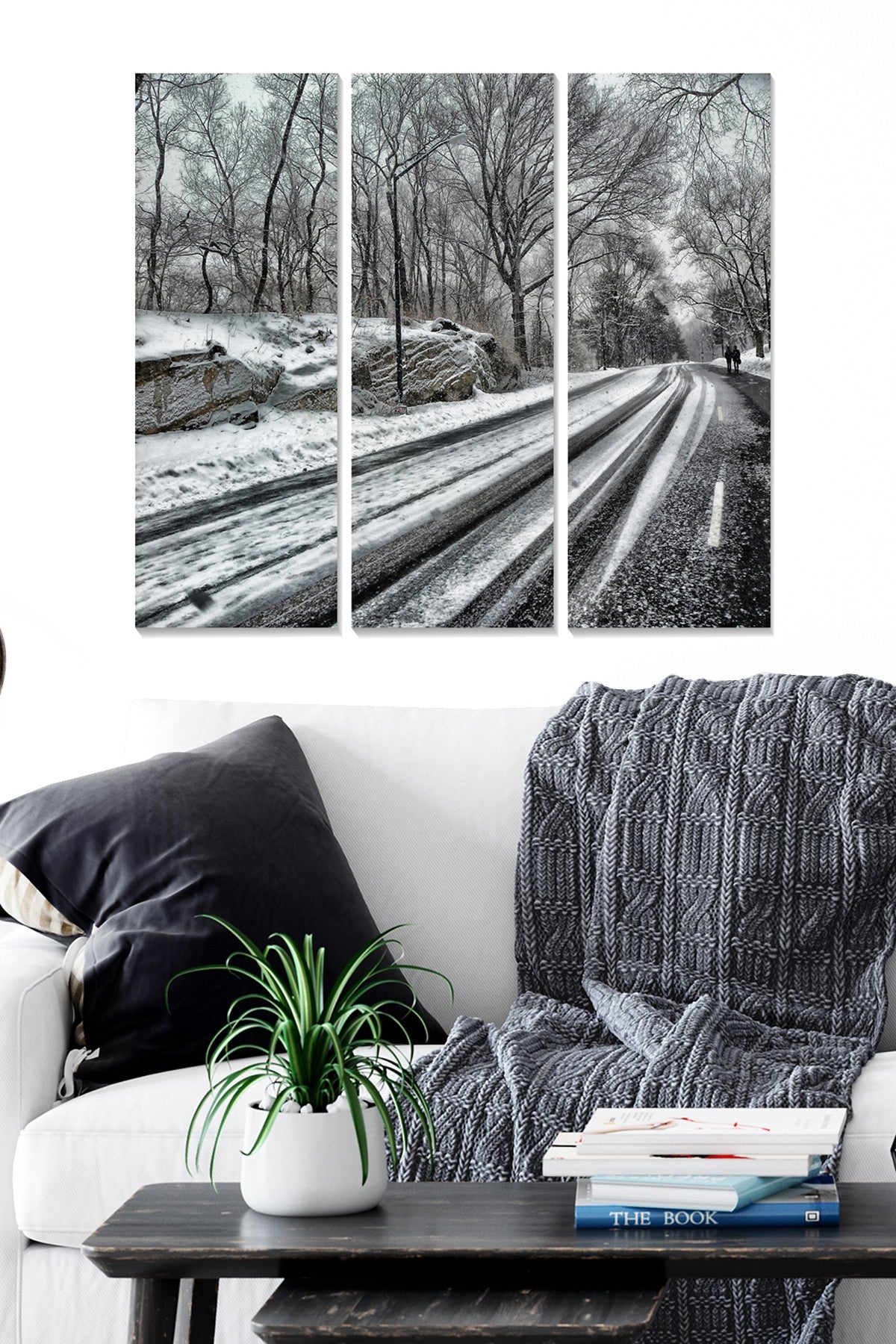 Conjunto de Quadros Decorativos em MDF Multicor (3 Peças) — 20x50 cm cada, Total 70x50 cm