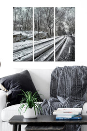 Conjunto de Quadros Decorativos em MDF Multicor (3 Peças) — 20x50 cm cada, Total 70x50 cm