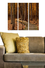 Quadro Decorativo em MDF Multicolor – Conjunto de 3 Peças (70x50 cm, 3 mm) – MDF1432252