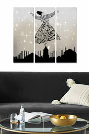 Conjunto de 3 Quadros Decorativos em MDF Multicolor – 20x50 cm cada (Total 70x50 cm), Espessura 3 mm