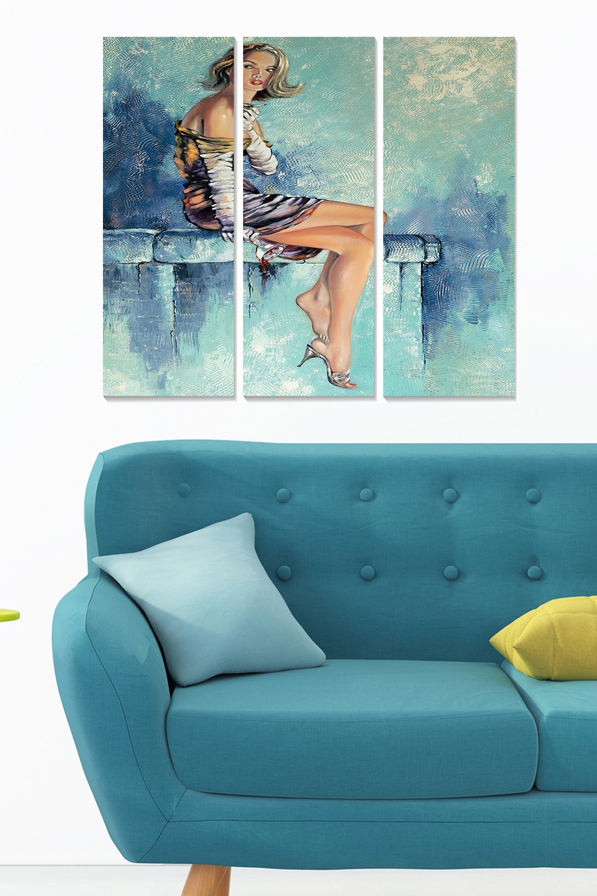 Quadro Decorativo em MDF Multicolor (3 Peças) 70x50 cm, Espessura 3 mm