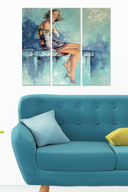 Quadro Decorativo em MDF Multicolor (3 Peças) 70x50 cm, Espessura 3 mm