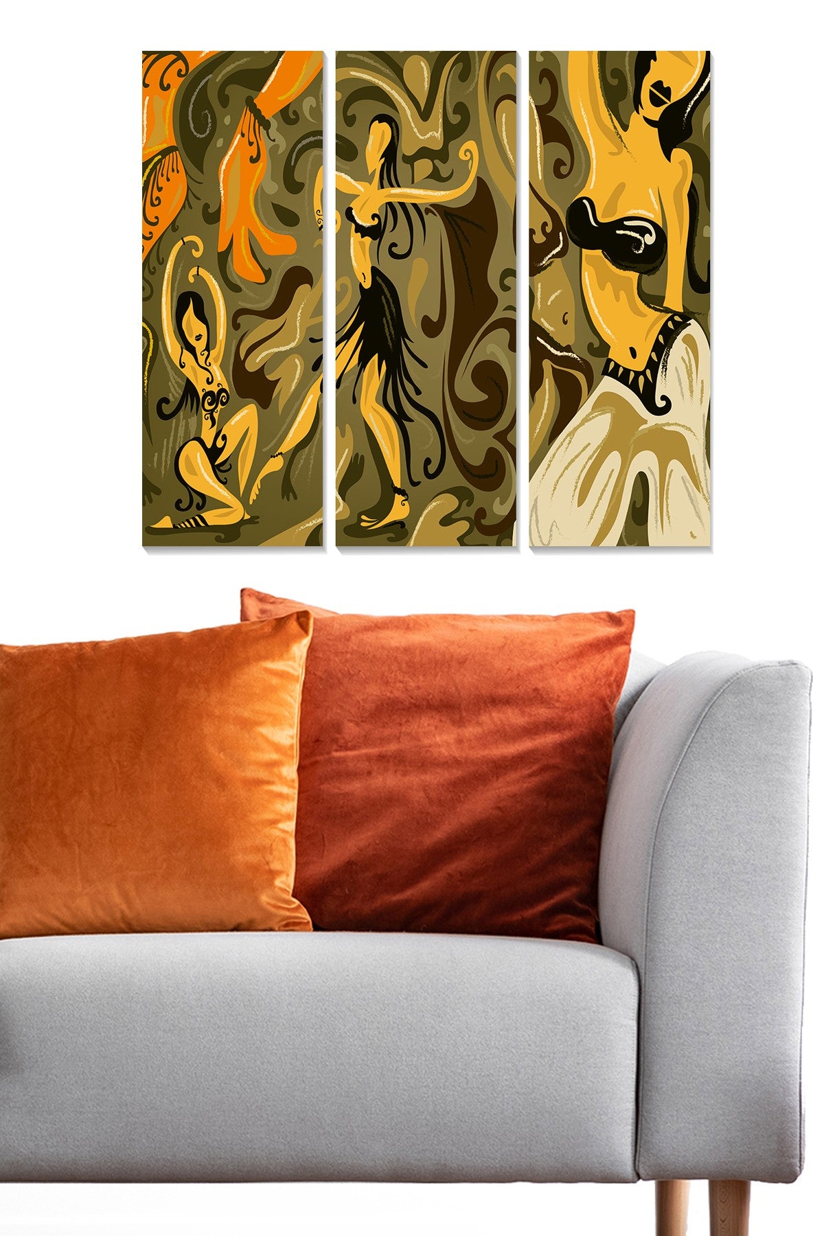 Quadro Decorativo em MDF Multicolor – Conjunto de 3 Peças, 70 x 50 cm (Total) (MDF149289026)