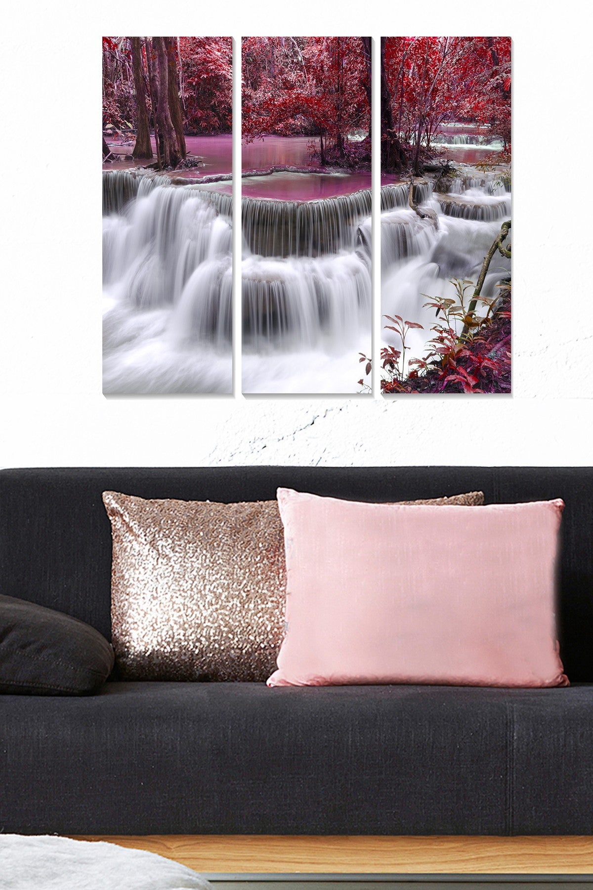 Quadro Decorativo Multicolorido em MDF – 3 Peças, 70x50 cm, 3 mm