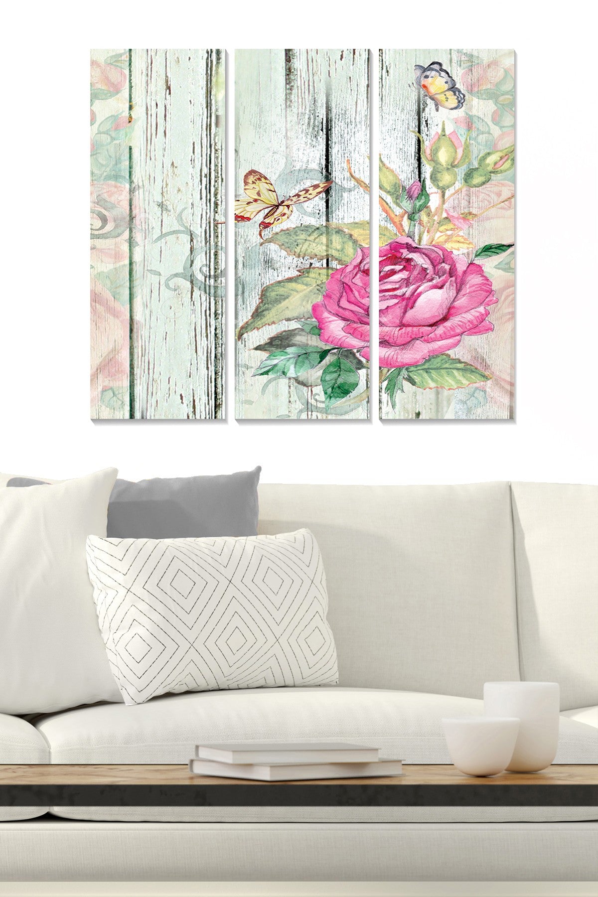 Quadro Decorativo em MDF Multicolor (Conjunto de 3 Peças) 70x50 cm