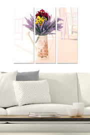 Tríptico Decorativo em MDF Multicolor — 3 Peças (20x50 cm cada), 100% MDF 3 mm, Tamanho Total 70x50 cm