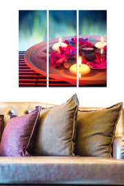 Quadro Decorativo em MDF – Tríptico 3 Peças, Multicolor, 70x50 cm (cada 20x50 cm), 3 mm