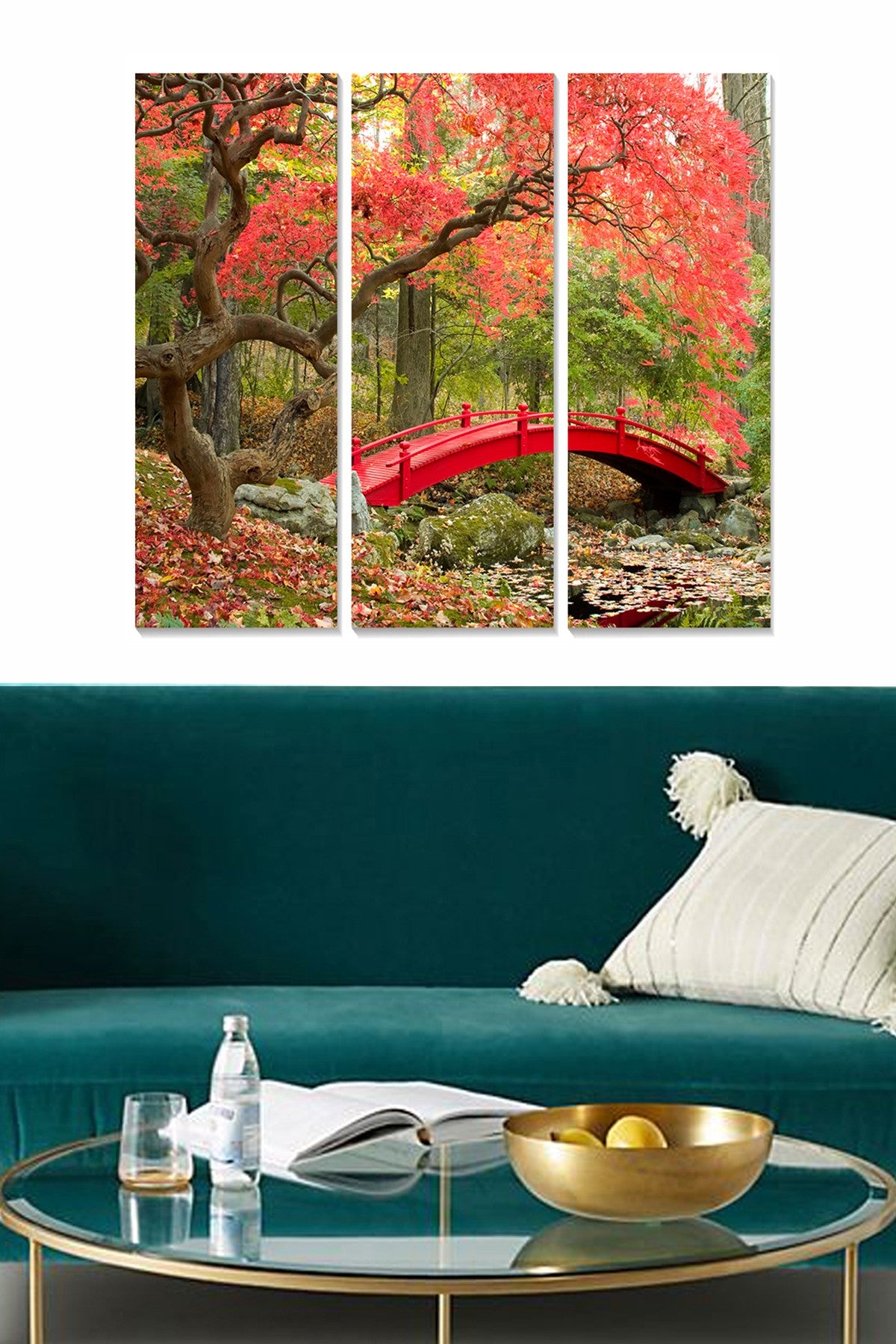 Quadro Decorativo em MDF Multicolor (Conjunto de 3) — 70x50 cm, Espessura 3 mm