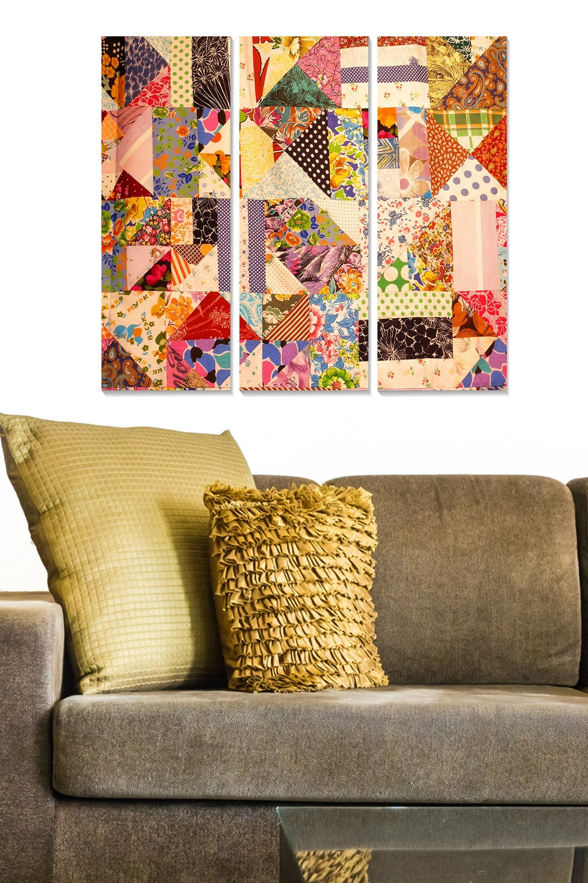 Quadro Decorativo em MDF Multicolor – Conjunto de 3 Peças (70x50 cm), Espessura 3 mm