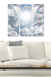 Tríptico Decorativo em MDF Multicolor 70x50 cm (3x20x50 cm), Espessura 3 mm