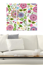 Quadro Decorativo em MDF Multicolor – Conjunto de 3 Peças, 20x50 cm cada (70x50 cm total), 100% MDF 3 mm