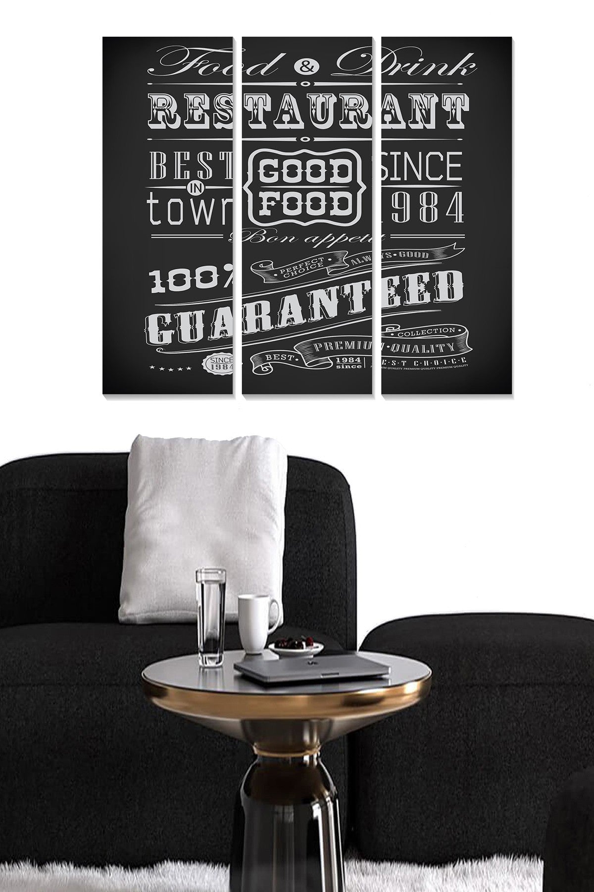 Quadro Decorativo em MDF Multicolor – Conjunto de 3 Peças (20 x 50 cm cada), Tamanho Total 70 x 50 cm