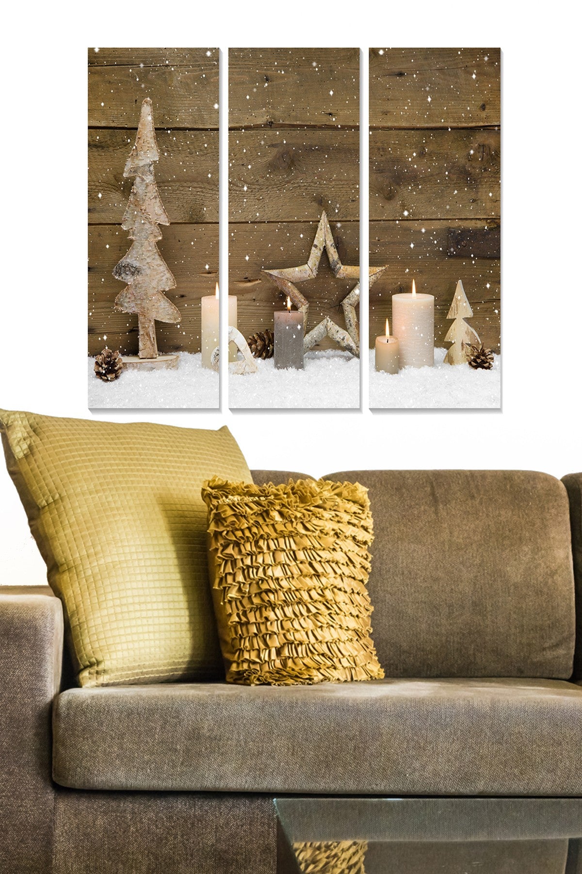 Conjunto de Quadros Decorativos em MDF (3 Peças) Multicolor 70x50 cm