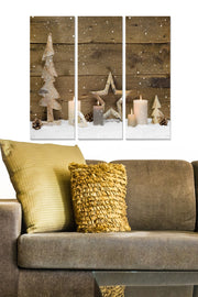 Conjunto de Quadros Decorativos em MDF (3 Peças) Multicolor 70x50 cm