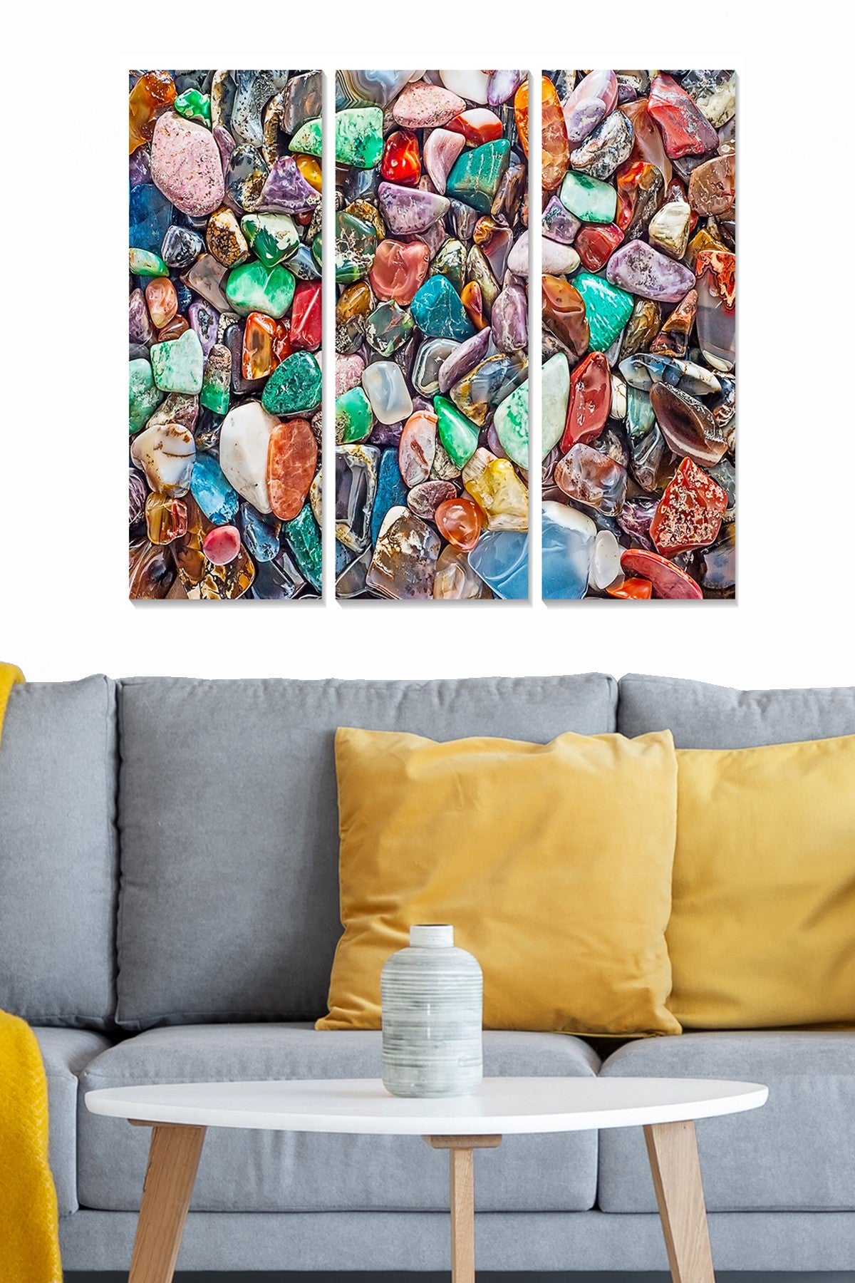 Quadro Decorativo Tríptico em MDF Multicolor – 3 Peças (20x50 cm cada) | Total 70x50 cm | MDF 3 mm – MDF157690019