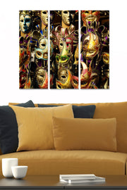 Quadro Decorativo em MDF Multicolor — Conjunto de 3 Peças (70 x 50 cm) | 100% MDF, 3 mm