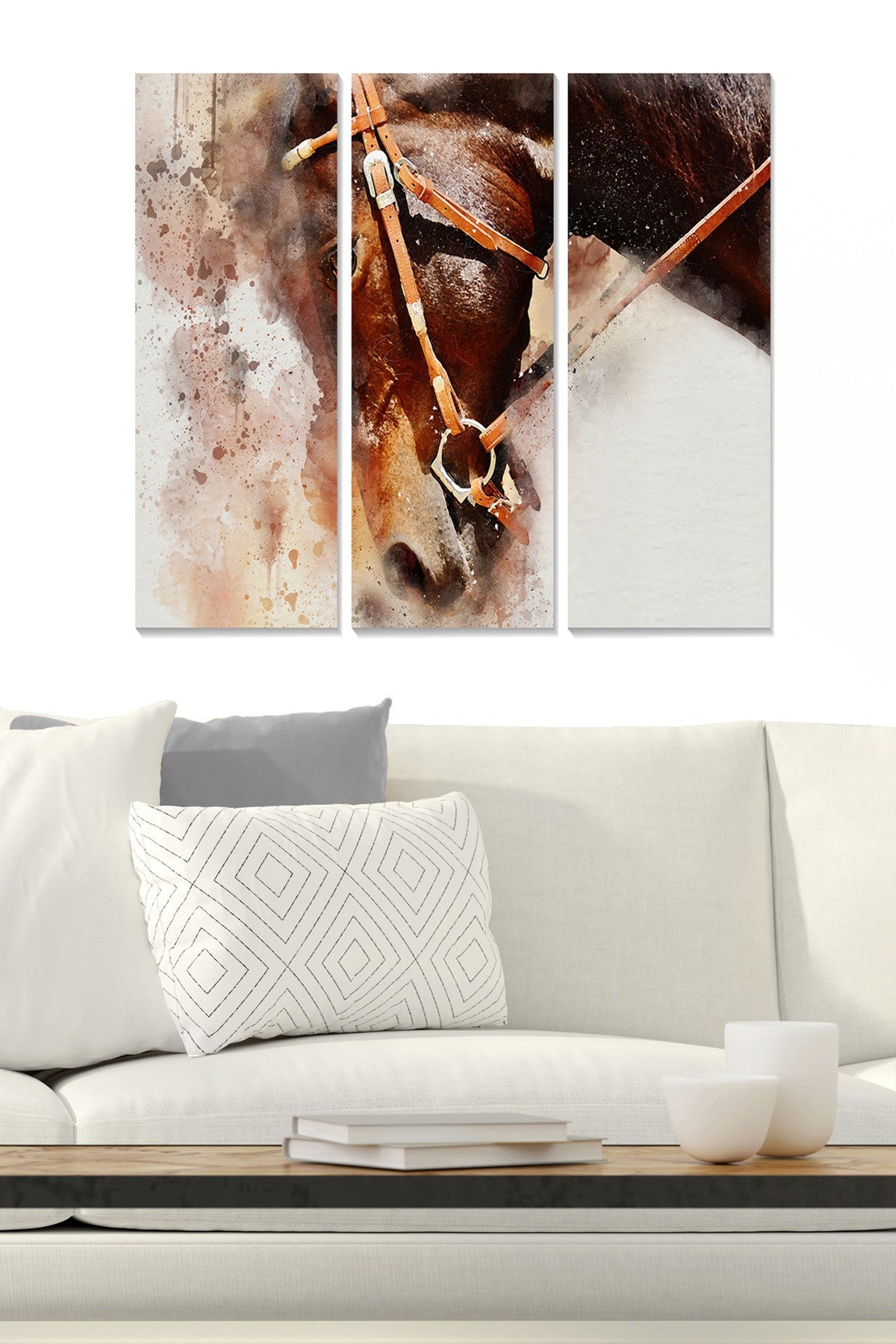 Quadro Decorativo Multicolor em MDF – 3 Peças, Total 70 x 50 cm (Espessura 3 mm)