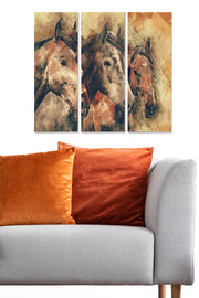 Quadro Decorativo em MDF Multicolor (3 Peças) – 20x50 cm cada, 70x50 cm total – MDF1596288