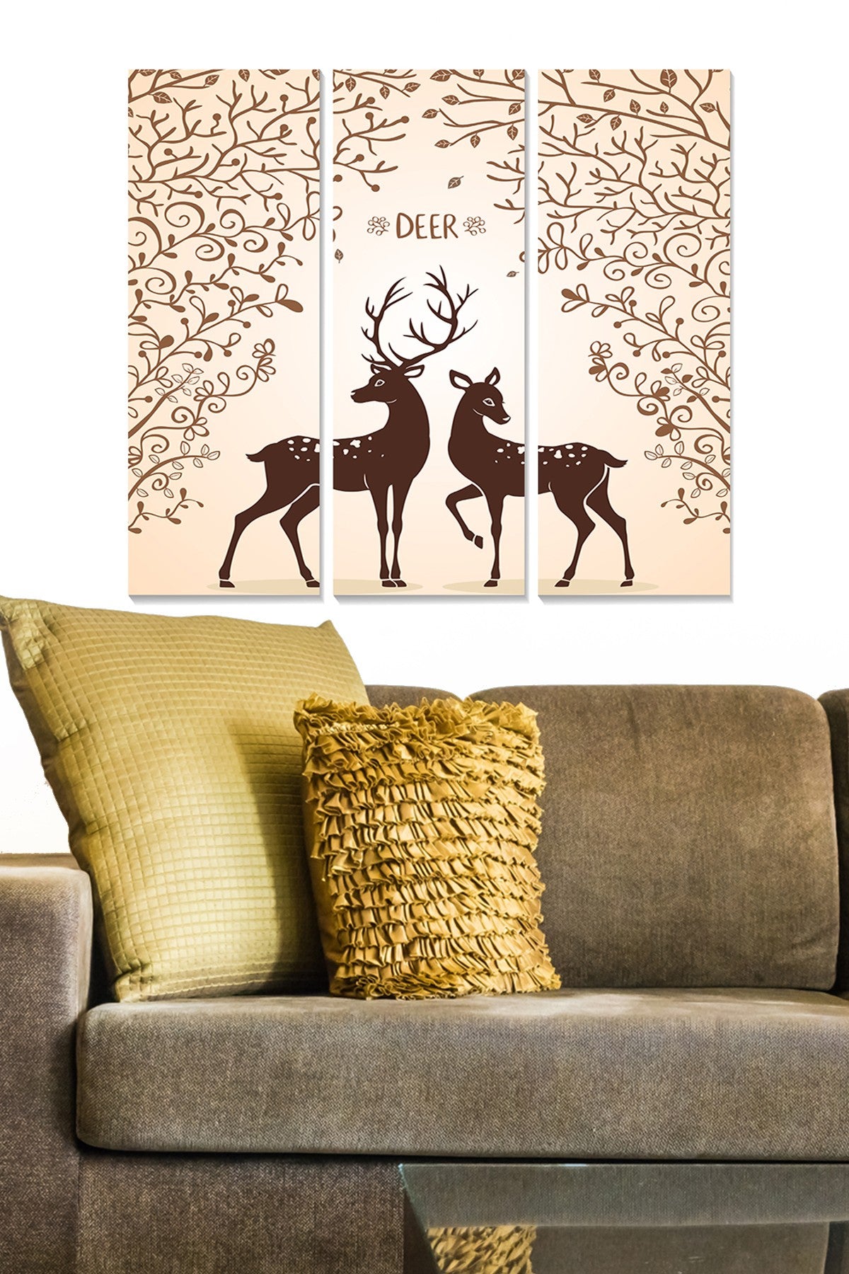 Conjunto de Quadros Decorativos em MDF Multicolor – 3 Peças, 70 x 50 cm, 3 mm