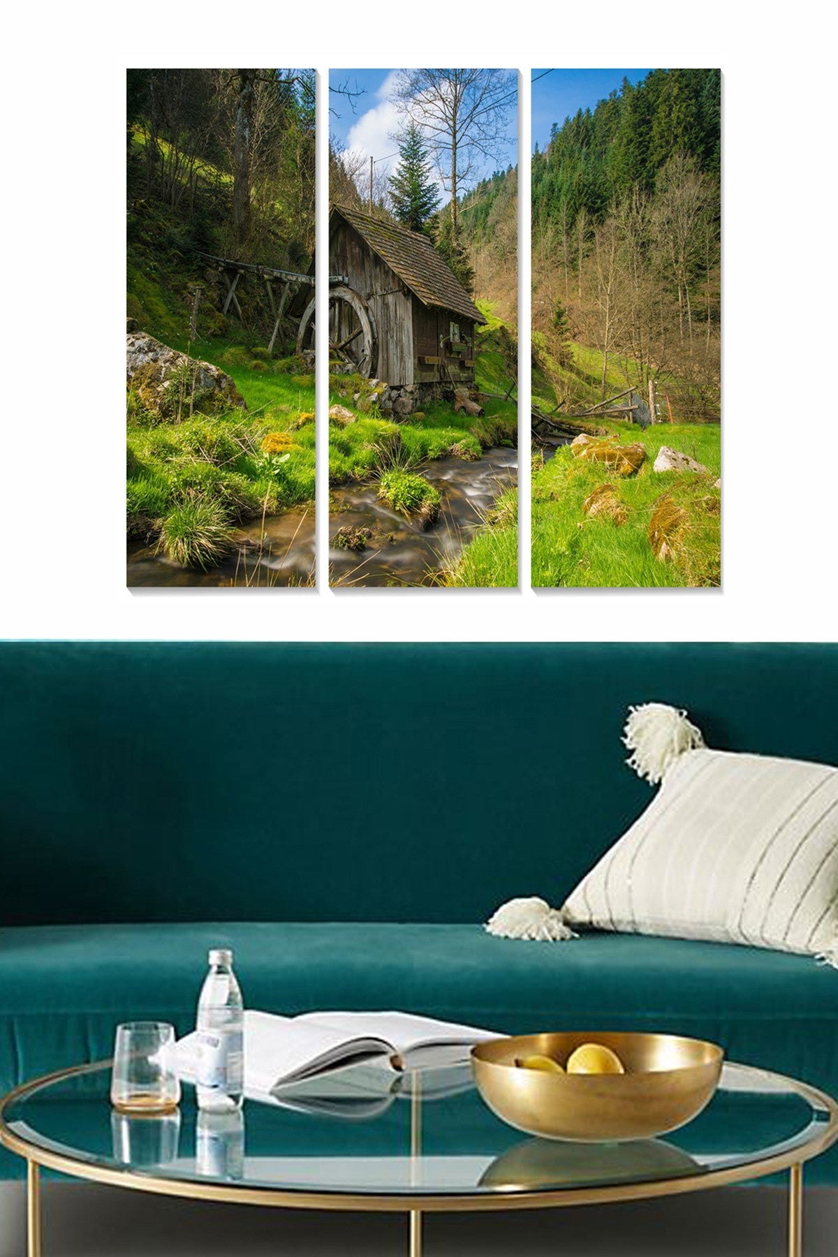 Quadro Decorativo em MDF Multicolor (Conjunto de 3) 70x50 cm – 100% MDF 3 mm