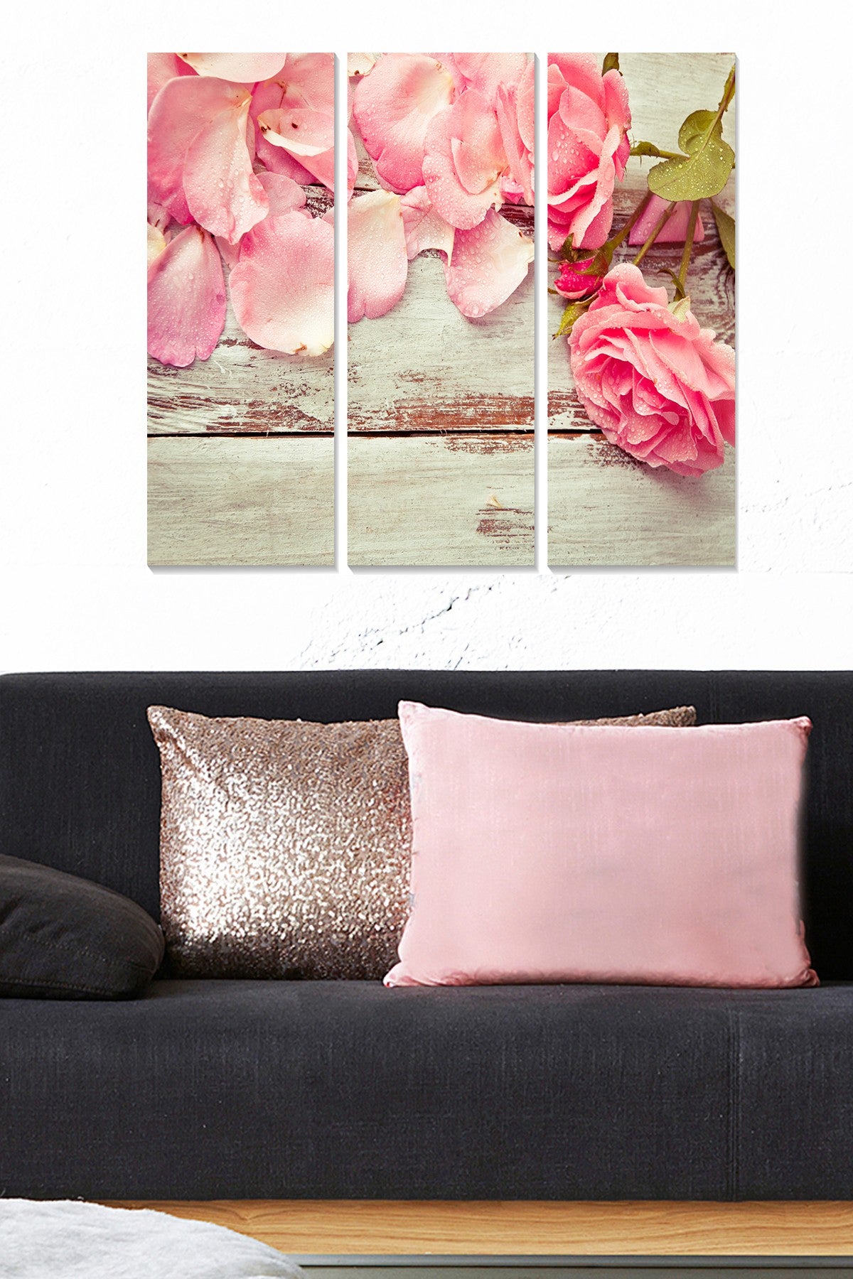 Quadro Decorativo em MDF Multicolor – Tríptico 3 Peças, 70 x 50 cm (20 x 50 cm cada)