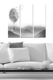 Conjunto de Quadros Decorativos em MDF Multicolor (3 Peças) – 20x50 cm cada, Total 70x50 cm, Espessura 3 mm