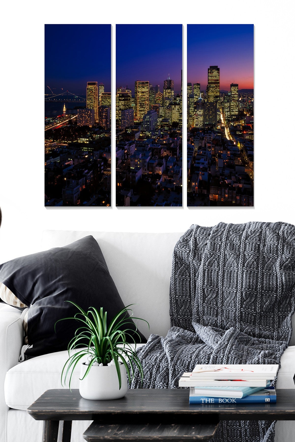 Tríptico Decorativo em MDF Multicolor – 3 Peças (3 mm), 3x 20x50 cm | Tamanho Total 70x50 cm