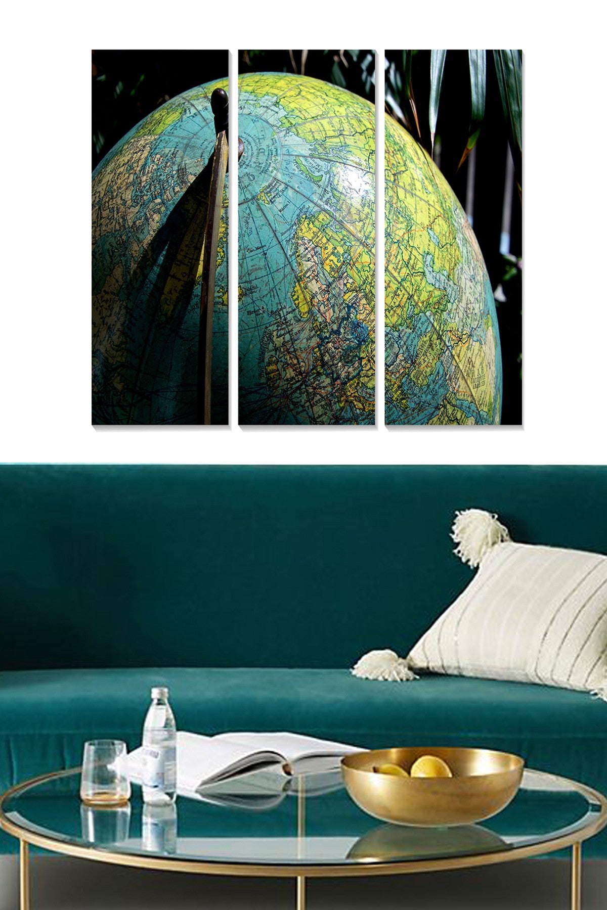 Conjunto de 3 Quadros Decorativos em MDF Multicolor — 20x50 cm cada (Total 70x50 cm), espessura 3 mm