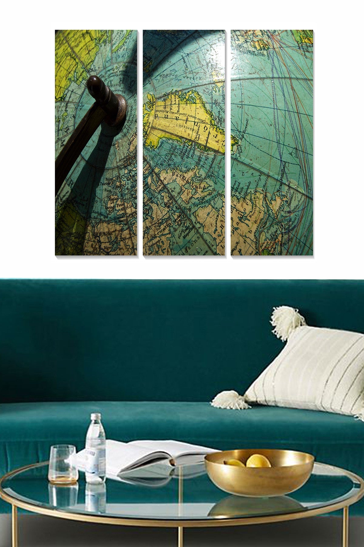 Quadro Decorativo em MDF Multicolor (Conjunto de 3 Peças) — 20x50 cm cada, Total 70x50 cm, Espessura 3 mm — MDF1639898