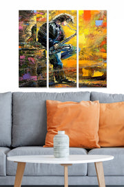 Conjunto de 3 Quadros Decorativos em MDF Multicolor — 70x50 cm (20x50 cm cada)