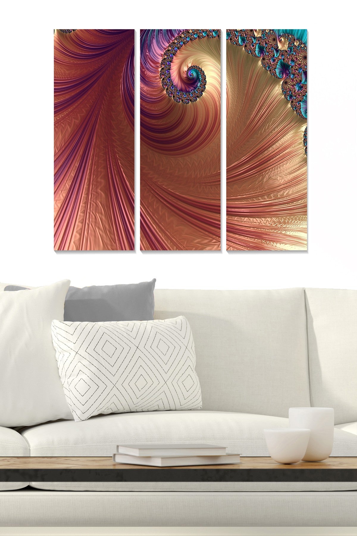 Quadro Decorativo Tríptico em MDF – Multicolor, 3 Peças (20x50 cm cada), Tamanho Total 70x50 cm, 3 mm de espessura | MDF1644492