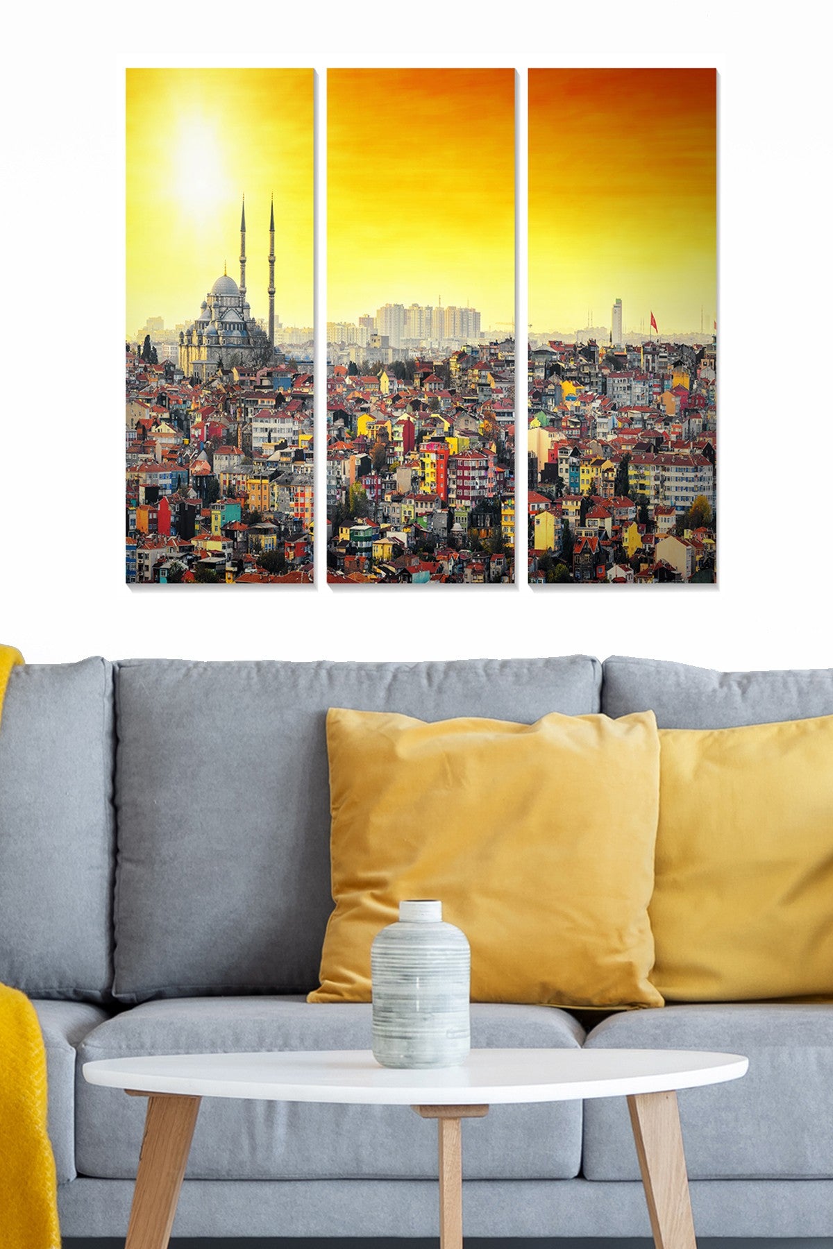 Quadro Decorativo em MDF Multicolor – Conjunto de 3 Peças, 20x50 cm (cada), Total 70x50 cm, 100% MDF 3 mm (MDF165233969)