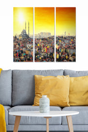 Quadro Decorativo em MDF Multicolor – Conjunto de 3 Peças, 20x50 cm (cada), Total 70x50 cm, 100% MDF 3 mm (MDF165233969)