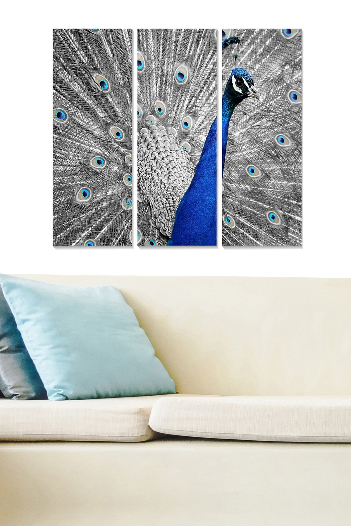 Quadro Decorativo em MDF Multicolorido – Conjunto de 3 Peças, 70x50 cm (20x50 cm cada, 3 mm) | MDF1676635