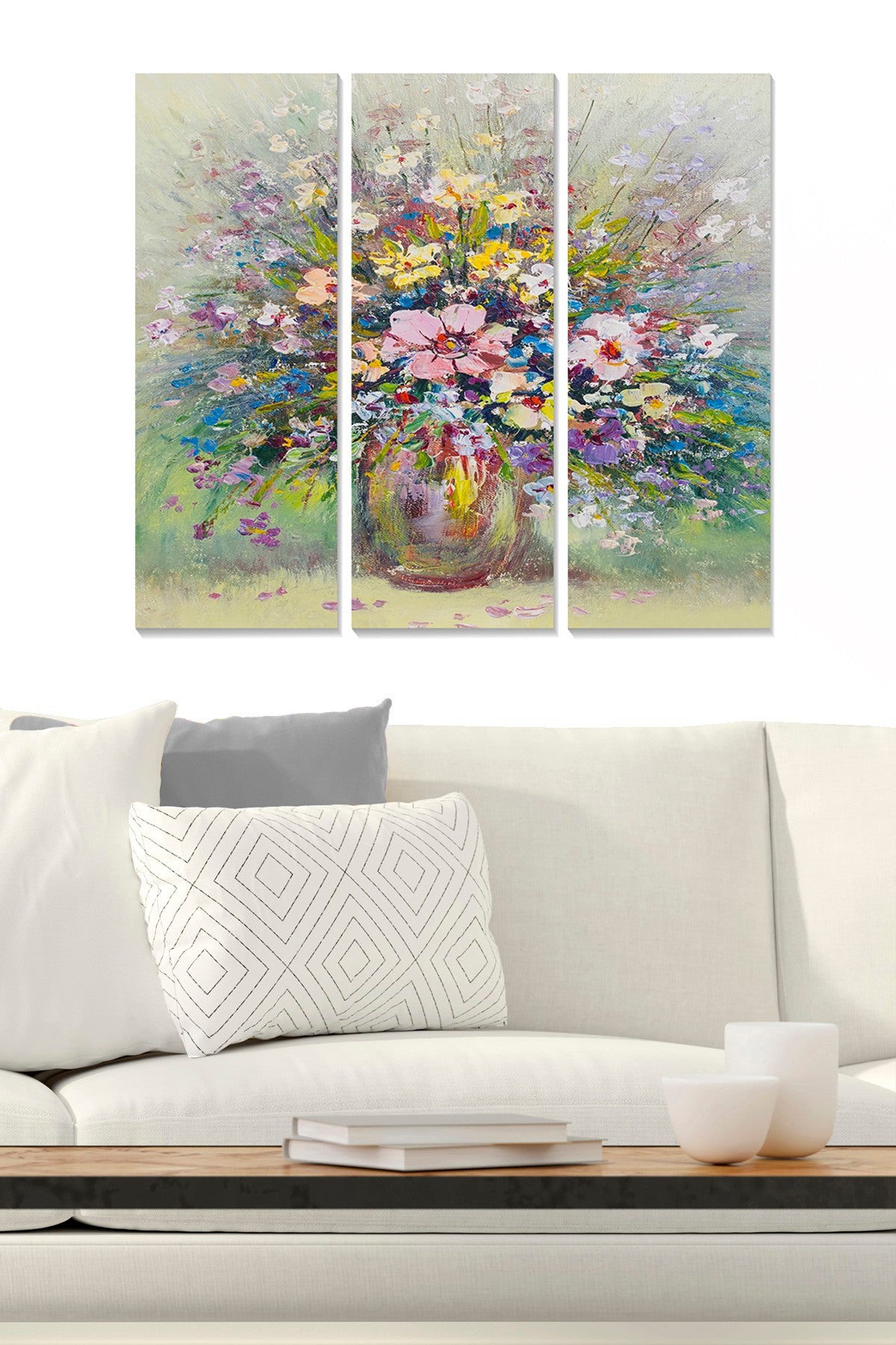 Tríptico Decorativo em MDF Multicolor – 70 x 50 cm (3 Peças, 3 mm)