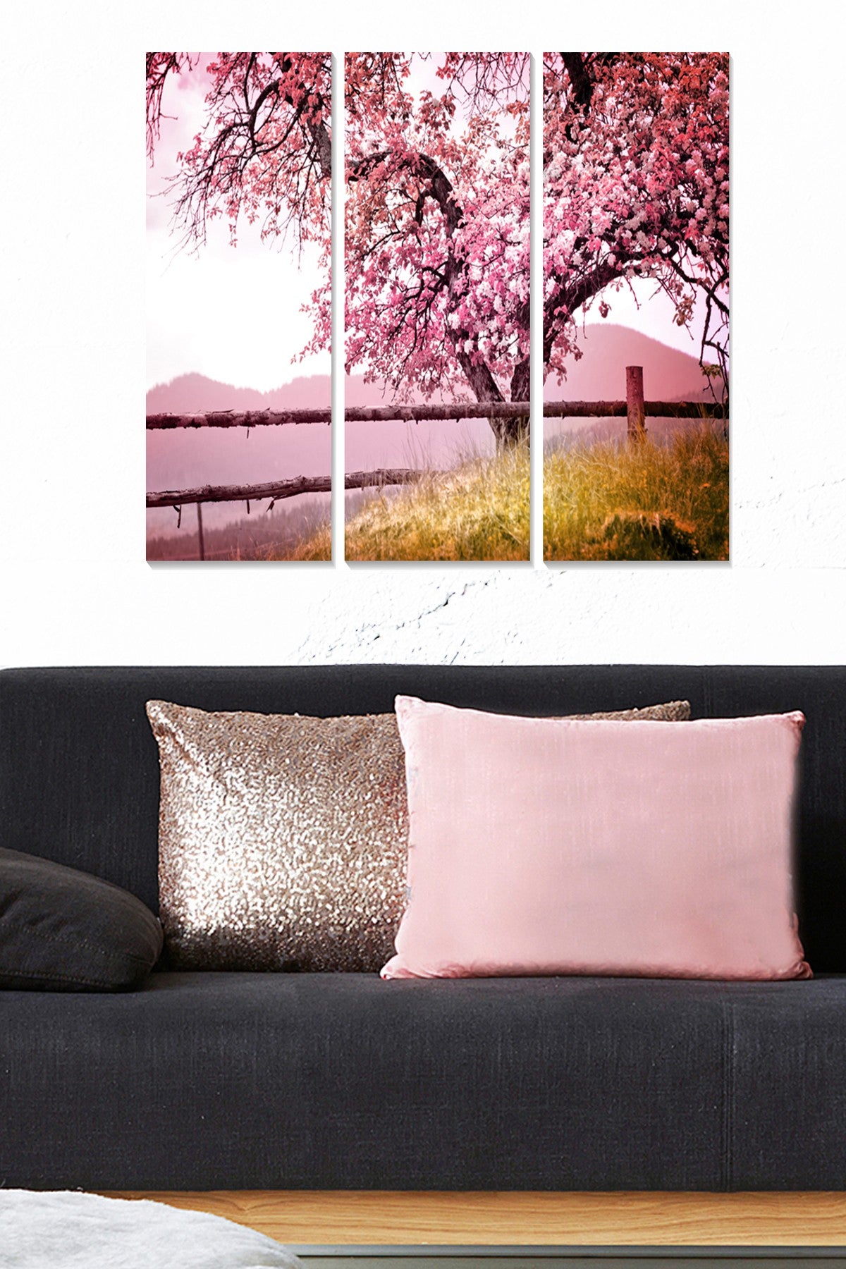 Quadro Decorativo em MDF Multicolor (3 Peças) 20 x 50 cm cada, Tamanho Total 70 x 50 cm — MDF 3 mm — MDF167693018 | 553BNC1596