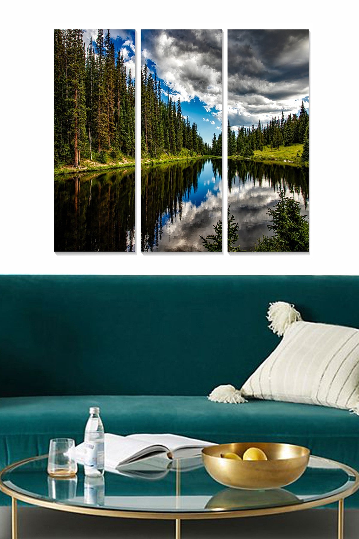 Conjunto de Quadros Decorativos em MDF Multicolor (3 Peças) – 70 x 50 cm, 3 mm