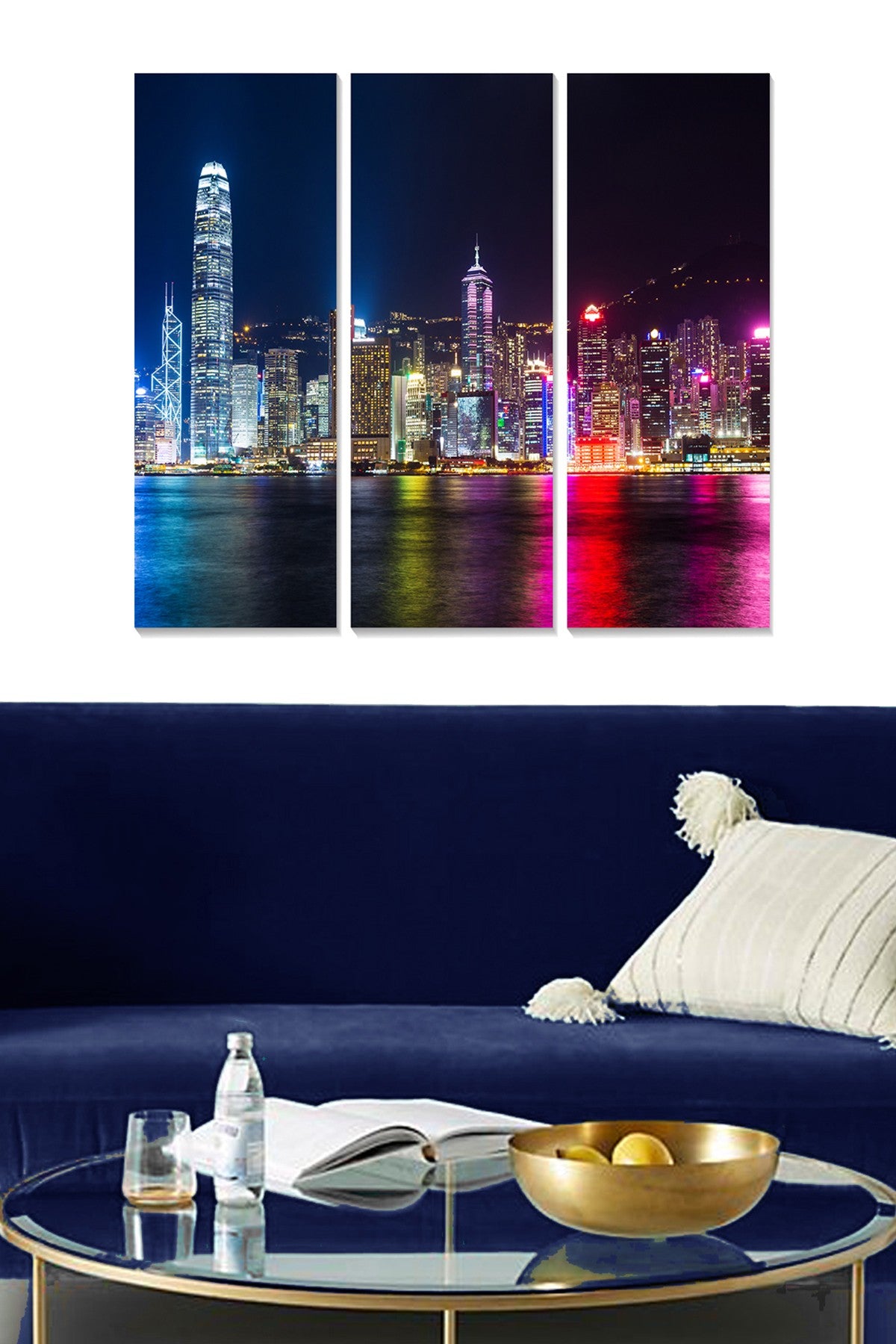 Quadros Decorativos em MDF (3 Peças) Multicolorido – 70 x 50 cm (total), 3 mm