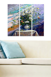 Quadro Decorativo em MDF Multicolor – Conjunto de 3 Peças, 70x50 cm (cada 20x50 cm), Espessura 3 mm