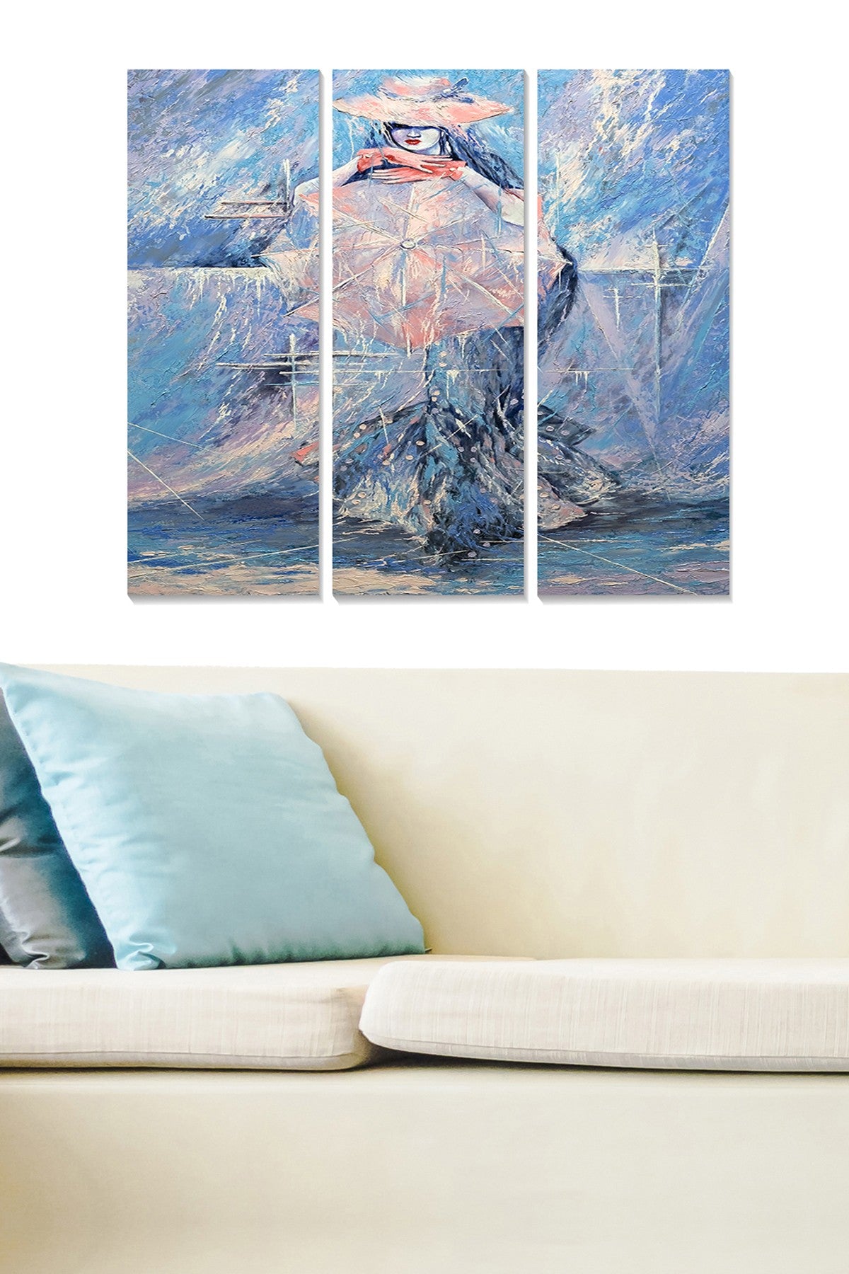 Quadro Decorativo em MDF Multicolorido – Conjunto 3 Peças, 70x50 cm