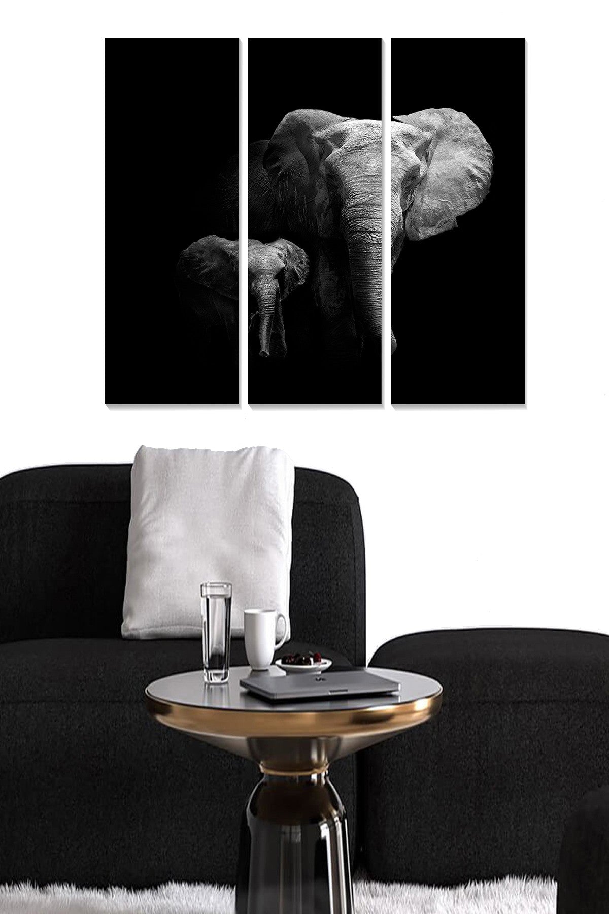 Quadro Decorativo em MDF – Conjunto de 3 Peças, Multicolor, 100% MDF (3 mm), 20 x 50 cm cada, Tamanho Total 70 x 50 cm – Ref. MDF171071117