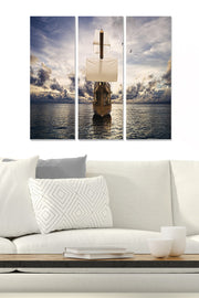 Conjunto de Quadros Decorativos em MDF (3 Peças) Multicolor – 70 x 50 cm, Espessura 3 mm